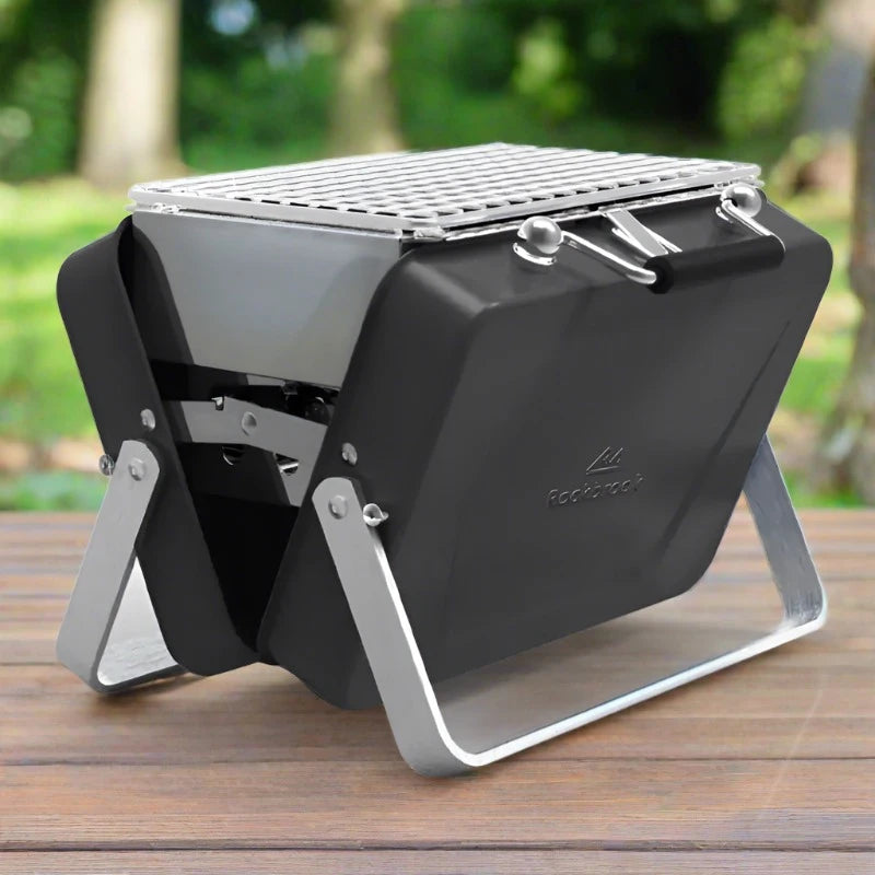 Portable Camping BBQ Folding Cooking Charcoal Coal Stainless Steel Grill