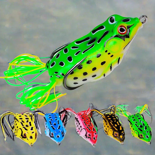 Frog Lure Soft Tube Bait Plastic Fishing Lure with Fishing Hooks