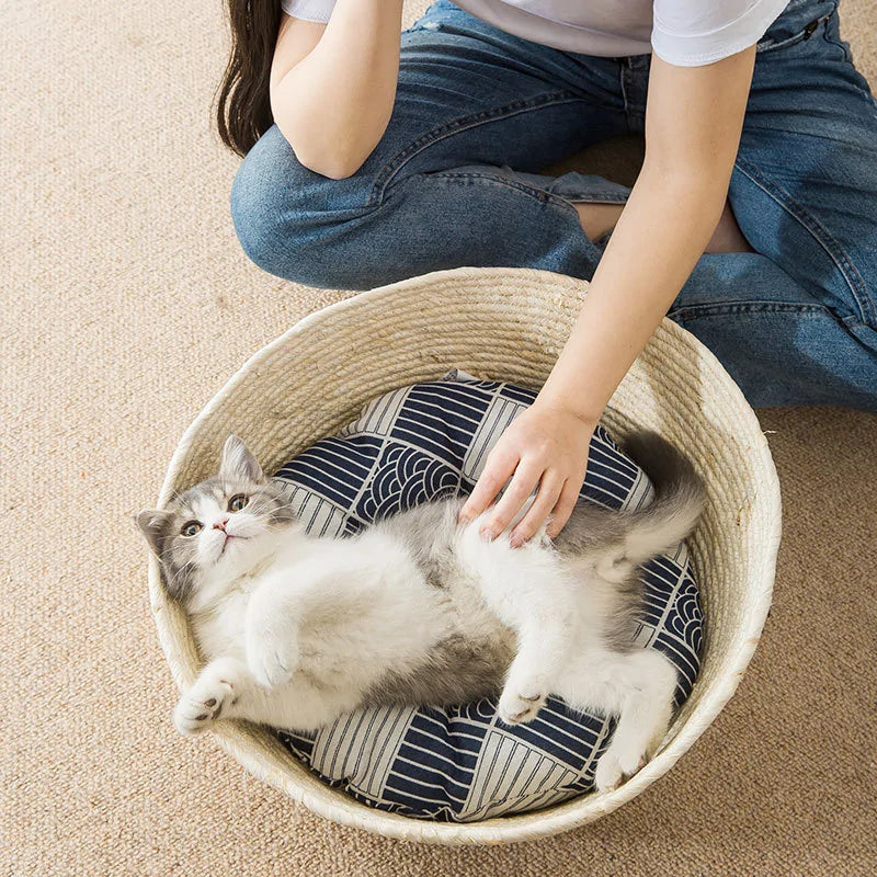 Cat Straw Bed